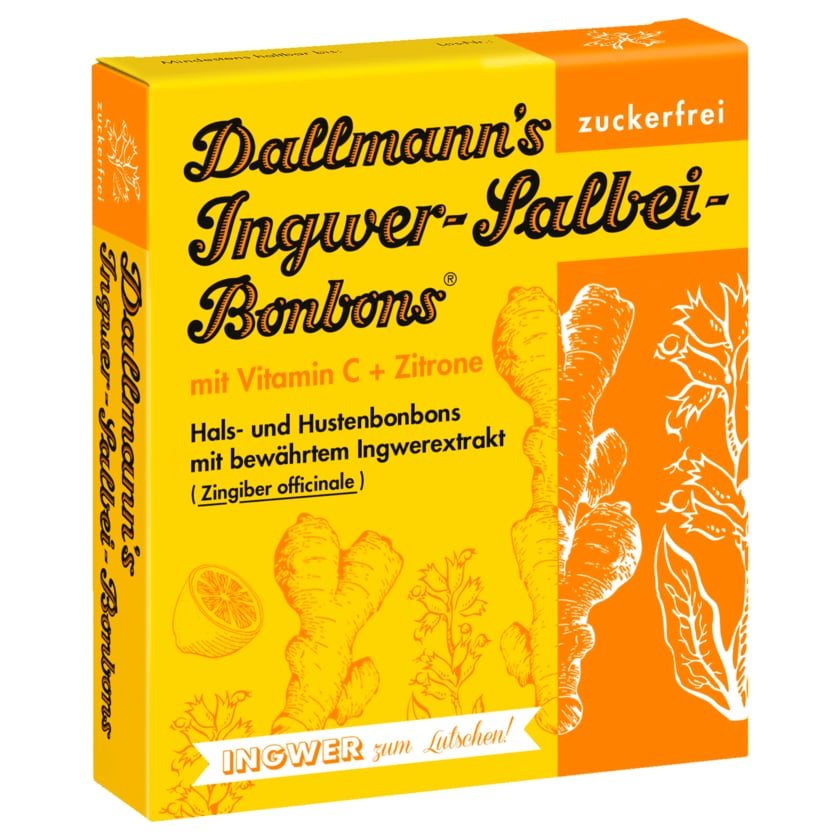 Dallmann's Ingwer-Salbei-Bonbons zuckerfrei 37g